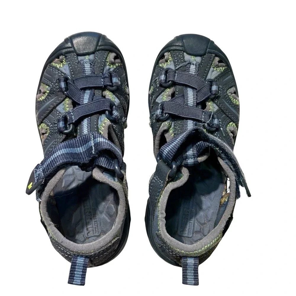 Merrell Hydro Hiker Kids Blue Size 11 Waterproof Shoe Sandals Outdoor Blue Green